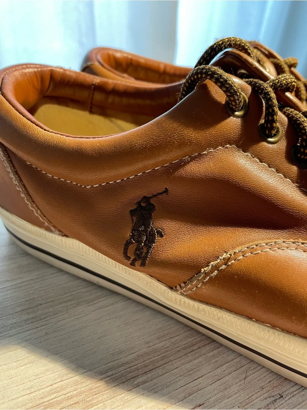 Polo by Ralph Lauren Tan Leather Boat Shoes
